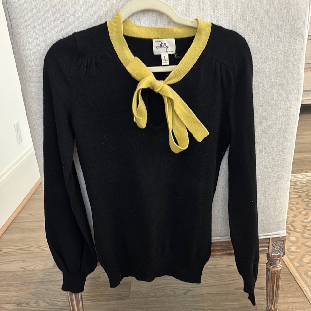 Milly Black and Yellow Sweater Size Small